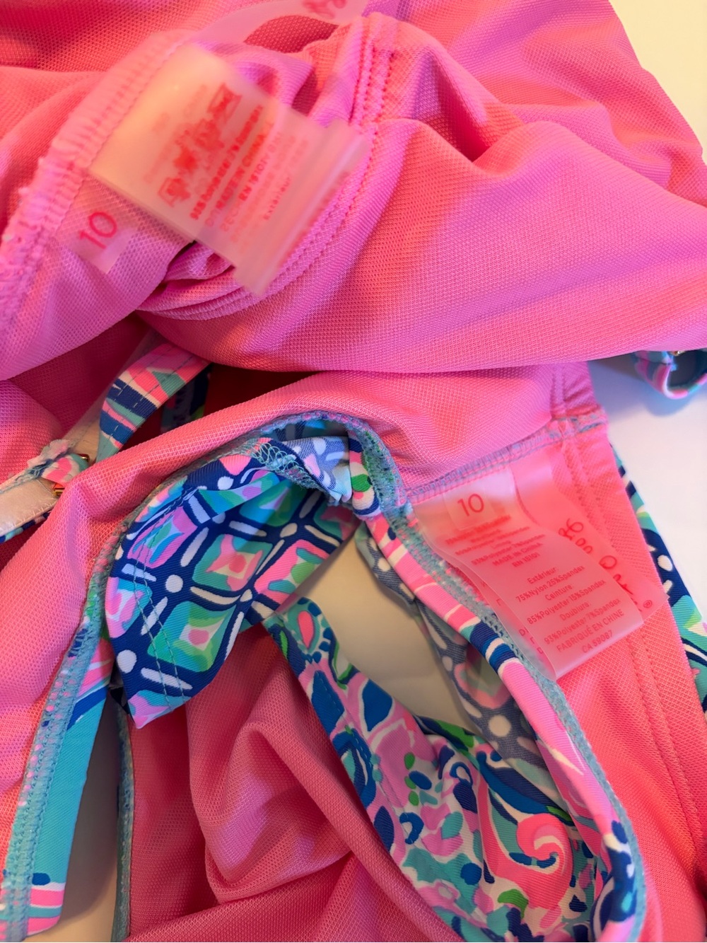 Lilly Pulitzer Justina Tankini Top in Jungle Sunrise & Sarong Bottom Set - Picture 9 of 9